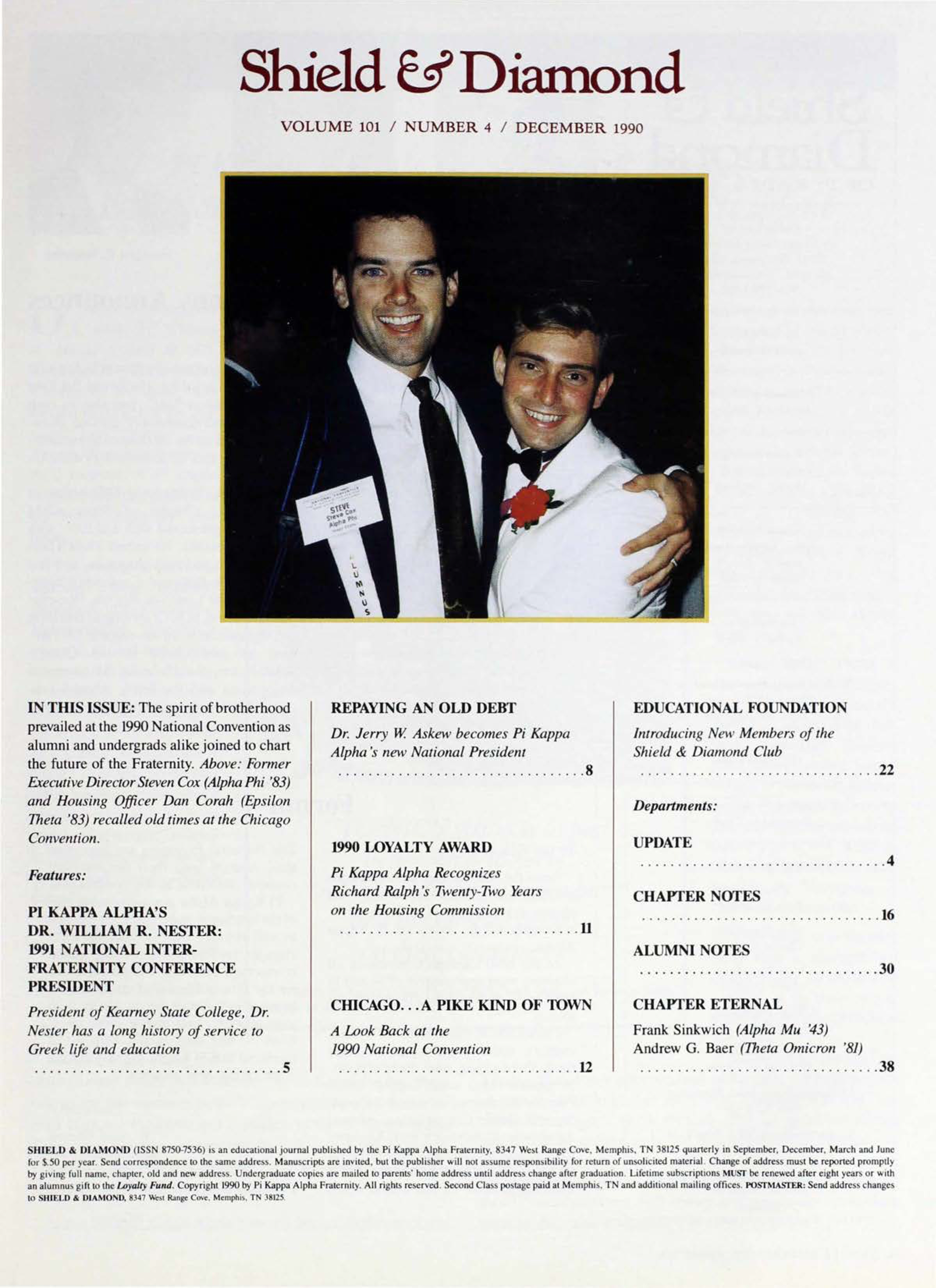 Shield & Diamond, Vol. 101, No. 4, Table Of Contents